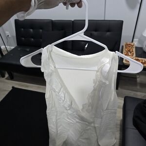 Juicy Couture White Ruffled Top